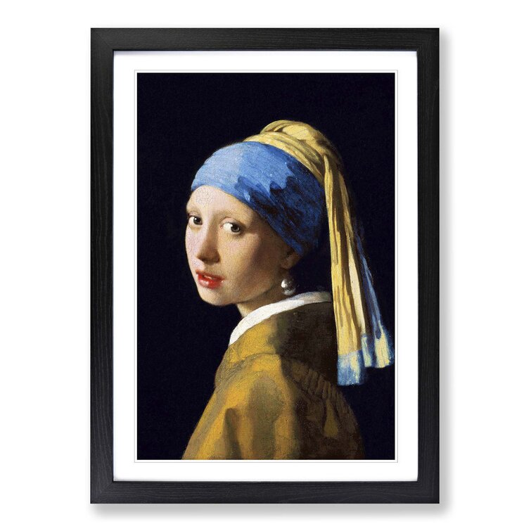East Urban Home Gerahmter Kunstdruck 'Das Mädchen mit dem Perlenohrring - Jan Vermeer Das Mädchen Mit Dem Perlenohrring